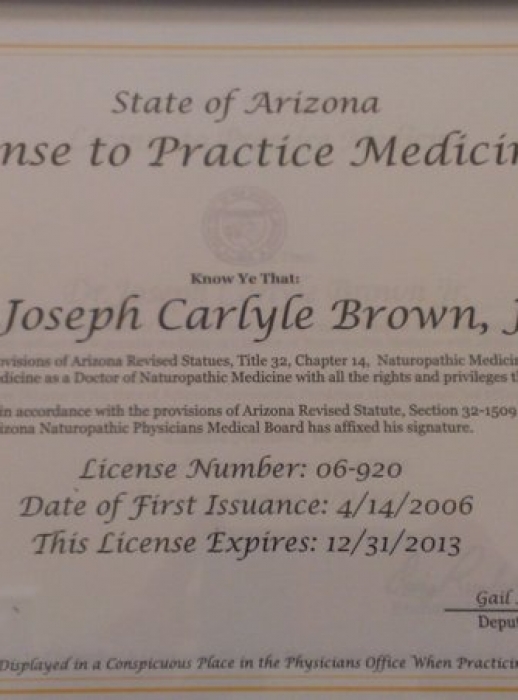 General Info Doctor Joe Brown Naturopathic Medicine